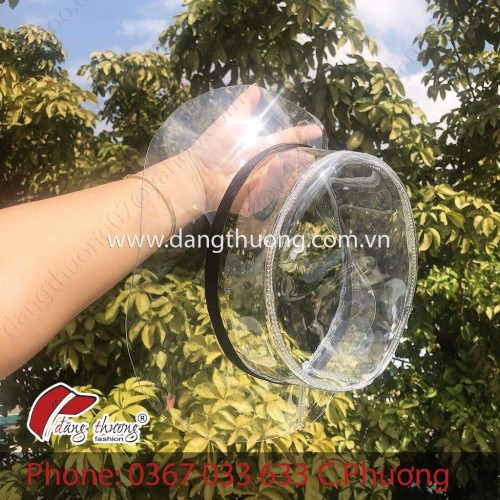 LH 568 - Nón nhựa trong suốt dây đen